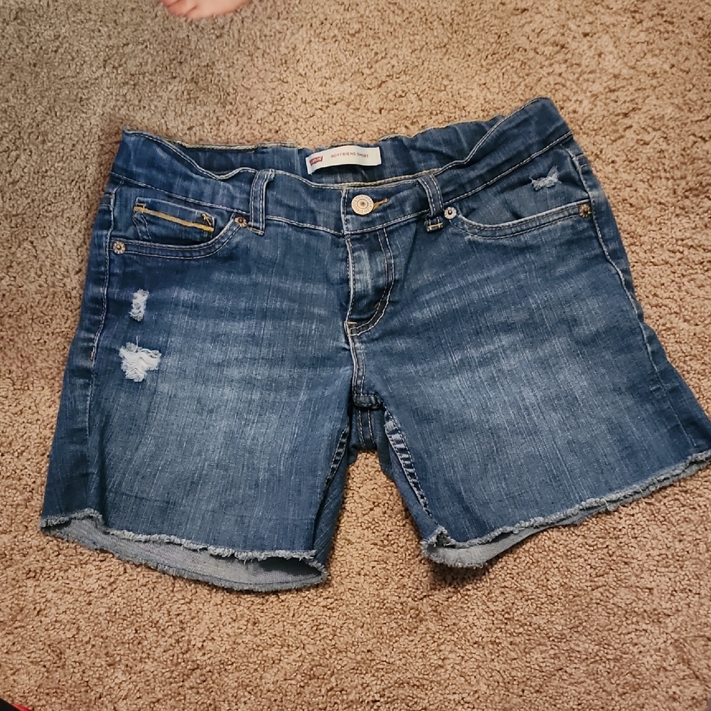 Levi's Distressed Blue Jean Shorts